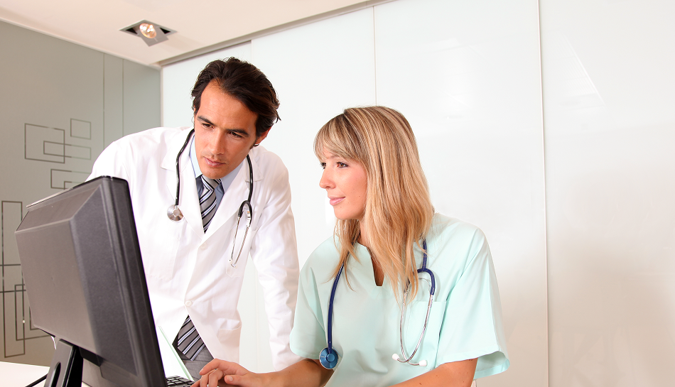 Doctor holding a tablet