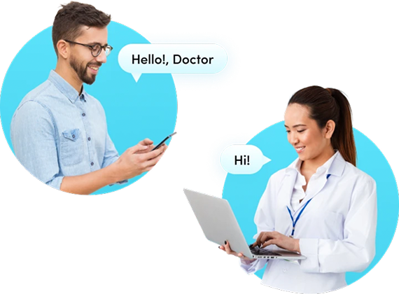 Online dental consultation on laptop screen